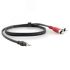 Кабель аудио Jack 3.5 мм. M на 2RCA M, 4.6 м., черный Kramer C-A35M/2RAM-15