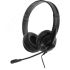 Гарнитура накладная HU-10, кабель 2м, USB,  черный A4Tech HU-10/USB/BLACK
