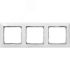 VALENA Рамка 3 поста горизонтальный монтаж белая/серебро Daccord/Legrand 770493