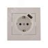 Розетка RAIN с/з с USB скрытой установки белая Lezard 703-0202-181