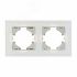 UGRA рамка 2-местная, стекло,  белый. GUSI Electric С1120-030