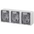 Розетка 3х2P+E IP54, шторки, 16A-250В, ОУ, Эра Эксперт, белый, 11-2406-01 ЭРА Б0020722