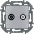 Розетка TV/SAT звезда  INSPIRIA алюминий Daccord/Legrand 673882