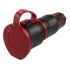 Розетка каб 16A/250V/2P+E/IP54 с крышкой, корпус черный, крышка и маркер красный PCE 25711-sr