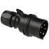 Вилка кабельная 32А/400V/3P+N+E/IP44, черная PCE 025-6x