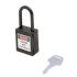 Замок безопасности навесной нейлоновая дужка BD-G15 Black ПТК 10299