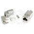 Вставка Keystone Jack RJ-45(8P8C) категория 6 экранированная 110 IDC заделка с помощью NE-TOOL белая Hyperline 46369