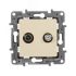 ETIKA Розетка телевизионная TV/SAT двухкабельная слоновая кость Daccord/Legrand 672357