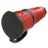 Розетка каб 16A/250V/2P+E/IP54 корпус красный, крышка и маркер черный PCE 2511-rs