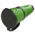 Розетка каб 16A/250V/2P+E/IP54 корпус зеленый, крышка и маркер черный PCE 2511-us