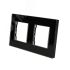 Рамка стеклянная 2 поста черная (157х86мм) Sibling Powerframe-2GB