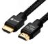 Кабель HDMI 2.0, Ultra HD 19М на 19М, 2 м., AL черный нейлон Greenconnect GCR-52189