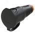 Розетка каб 16A/250V/2P+E/IP54 с черным крышкой и корпусом, маркер оранжевый PCE 2511-so