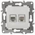 Розетка комбинированная RJ45+RJ11, Эра12, слоновая кость, 12-3109-02 ЭРА Б0018249