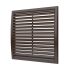 Решетка вентиляционная вытяжная наружная, из ASA пластика 350х350, цвет Коричневый ERA 3535РРН кор