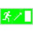 Знак безопасности PP-36162.E05''Напр. к эвакуационному выходу направо вверх'' Белый свет a17323