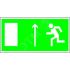 Знак безопасности PP-36162.E12''Напр. к эвакуационному выходу прямо (лев.)'' Белый свет a17330