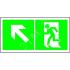 Знак безопасности PP-36162.E34''Напр. к эвакуационному выходу налево вверх'' Белый свет a18231