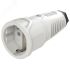 Розетка каб 16A/250V/2P+E/IP20 корпус серый, маркер черный PCE 2510-gs