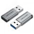 Адаптер переходник OTG USB-CF на USB 3.0 AM, контакты никелированные Vention CDPH0