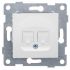 Ugra Розетка телефонная RJ12, двойная, скрытая установка.  жемчуг GUSI Electric С11Т2-028