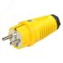 Вилка каб 16A/250V/2P+E/IP54 корпус желтый, маркер черный PCE 0511-es
