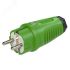 Вилка каб 16A/250V/2P+E/IP54 корпус зеленый, маркер черный PCE 0511-us