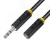 Удлинитель аудио Jack 3.5 мм М на Jack 3.5 мм F, 5 м., черный Greenconnect GCR-STM1114-5.0m