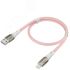 Кабель USB AM на Lightning, 1.2 м., розовый нейлон, быстрая зарядка Greenconnect GCR-52008