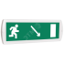 Оповещатель охранно-пожарный световой Т 220 Человек вправо стрелка вправо-вниз в дверь (зеленый фон) SLT Т 220 Чел впр стр впр-вниз в дв