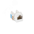 Модуль Keystone, Кат.6, RJ45/8P8C, неэкран., белый, 10шт. NETLAN EC-UKJ-UE2-WT-10