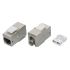 Модуль  Keystone RJ45 CAT 6 экранированный (STP), 180 градусов, серебристый