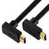 Кабель HDMI 2.0, Ultra HD 19М на 19М, 1 м., угловой, черный нейлон Greenconnect GCR-53271