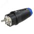 Вилка каб 16A/250V/2P+E/IP54 корпус черный, маркер синий PCE 0511-sb