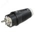 Вилка каб 16A/250V/2P+E/IP54 корпус черный, маркер белый PCE 0511-sw
