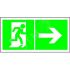 Знак безопасности BL-4020.E35''Напр. к эвакуационному выходу направо'' Белый свет a18223