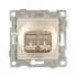 Ugra Розетка компьютерная RJ45, одинарная, скрытая установка.  шампань GUSI Electric С11К1-027