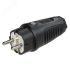 Вилка каб 16A/250V/2P+E/IP54 корпус черный, маркер черный PCE 0511-ss