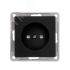 W59 Розетка скрытая без рамки черный бархат SE (Systeme) RS16-151-6-86