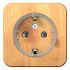 BLANCA Розетка наружная с заземлением со шторками, (тонкая), 16А, 250В, ясень SE (Systeme) BLNRA111115