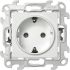 Розетка 2К+З без защитных шторок Push&Go, белый Simon 2420434-030