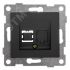 GUSI Bravo механизм розетки  телефонной RJ12, одинарной, скрытая установка.  Цвет графит. GUSI Electric С10Т1-010
