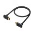 Кабель HDMI 2.0, Ultra HD 19M на 19M, 1 м., угловой, черный Greenconnect GCR-52309