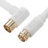 Кабель антенный F81 М на TV M, 2 м., угловой, коаксиальный, белый Greenconnect GCR-52340