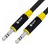 Кабель аудио Jack 3.5 мм на Jack 3.5 мм, 2 м., черный-желтый Greenconnect GCR-54756