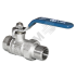 Кран шаровой со сгоном ВН 1/2 U ручка никелированный AQUALINK 01169