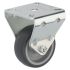 Колесо неповоротное, диаметр 50мм, грузоподъемность 40кг, серая резина, полипропилен Tellure Rota 385201