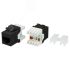Вставка Keystone Jack RJ-45(8P8C)категория 6a (10G)черная Hyperline KJ8-8P8C-C6A-180-BK