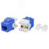 Вставка Keystone Jack RJ-45(8P8C) категория 6a (10G)синяя Hyperline KJ8-8P8C-C6A-180-BL