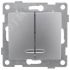 GUSI Bravo механизм выключателя 2кл. (инд), скрытая  установка,  10А, 250В. Цвет: серебро. GUSI Electric С10В28-004